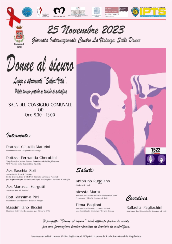 Donne al sicuro, il 25 novembre progetto al via a Todi 