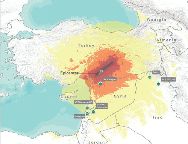 Terremoto-Tuchia-Siria-mappa